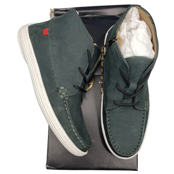 Marc JosephNIB West Houston Bootie Emerald Green Lace Up Leather Boots Boy 2